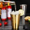 Gteller Set of 5pcs, Golden Stainless Steel Pint Cups for Outdoor Camping, Portable Unbreakable Single Wall Drinking Cup Tumbler(500ml) view 3