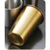 Gteller Set of 5pcs, Golden Stainless Steel Pint Cups for Outdoor Camping, Portable Unbreakable Single Wall Drinking Cup Tumbler(500ml) view 4