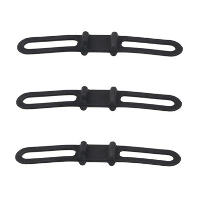 BESPORTBLE 3sets Mountain Bike Accessory Elastic Silicon Strap for Bike Torch Phone Flashlight Mount 5pcs*3