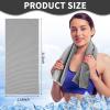 Honoson 10 Pcs Cooling Towel Bulk - Neck & Face Cool Chilly Towels Microfiber Breathable Sport Sweat Rag for Gym, Yoga, Travel, Camping, Running, Outdoor (Grey) view 2