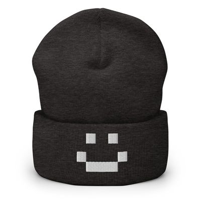 RIVEMUG Quackity Smile Merch Las Nevadas Cuffed Beanie Dark Grey