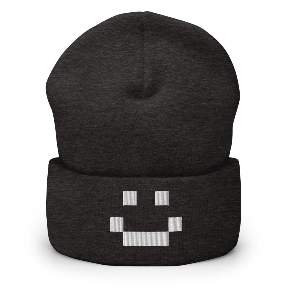 RIVEMUG Quackity Smile Merch Las Nevadas Cuffed Beanie Dark Grey