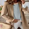 Dokotoo Womens Clothing Color Block Pullover Sweaters 2026 Early Spring Fashion Crew Neck Long Sleeve Jumper Tops Casual Striped Crop Sweater Shirt Old Money Clothes Teacher Outfits Dark Gray Medium view 2