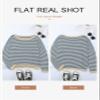 Dokotoo Womens Clothing Color Block Pullover Sweaters 2026 Early Spring Fashion Crew Neck Long Sleeve Jumper Tops Casual Striped Crop Sweater Shirt Old Money Clothes Teacher Outfits Dark Gray Medium view 4