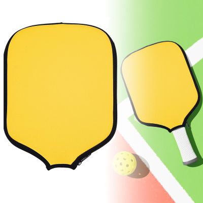 Qujior Pickleball Paddle Cover, Universal Case Size - 8.6 x 12.2 inches Racket Sleeve, Compatible with Most USAPA Standard and Elongated Pickball Paddles (1 Pack Yellow)