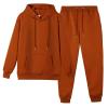 CHAIRAY Women's Hoodie Tracksuit Sweatsuits for Mens Set 2 Piece Hooded Sweatshirts and Sweatpant Sets Jogger Sweatsuit,Dark Orange,XS