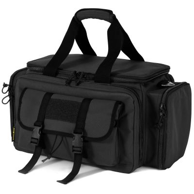 PROFOCUS Large Range Bag -Tactical 4+ Pistol Case Gun Bag with Lockable Zippers for Shooting Range Outdoor Hunting Handgun Revolver Gun Carrying Pistol Case for Handguns and Ammo