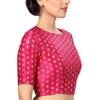 Brocade Blouse Bollywood Lehenga Crop Top Readymade Sari Choli Wedding Partywear Pink view 4