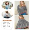 Dokotoo Black Sweaters for Women Casual Striped Long Sleeve Pullover Jumpers Cute Crew Neck Color Block Crop Sweater Old Money ClothesTop XX-Large view 3
