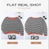 Dokotoo Black Sweaters for Women Casual Striped Long Sleeve Pullover Jumpers Cute Crew Neck Color Block Crop Sweater Old Money ClothesTop XX-Large view 4