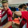 FUNAUPGO Sports Captain C Arm Band for Team Training, Unisex Elastic Soccer Captain Armband Adjustable Outdoor Football Player Captain's ArmBands for Adult (Red) view 4