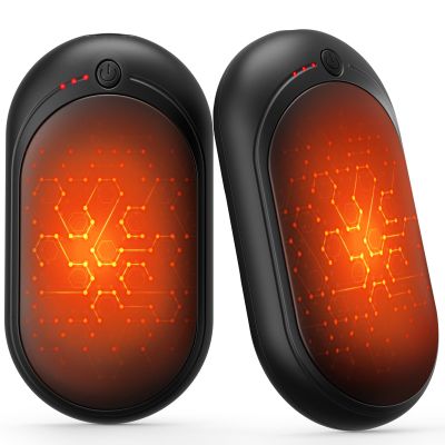 Hand Warmers Rechargeable, KNIFOD 2 Pack 6000mAh Portable Electric Handwarmers, Reusable USB Pocket Heater Great for Raynauds, Hunting, Golf, Camping, Christmas Outdoor, Women Mens Warm Gifts