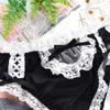BK FASO 1PC Women Cute Briefs Floral Lace Triangle Bow Panty Pleated Frill Underwear Plus Size Comfy(Black, M) view 4