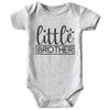 Azzwnee Little Brother newborn Baby Boy Clothes Funny gifts outfits boy's clothing 0-3 months Gray(6-9Months) view 1