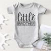 Azzwnee Little Brother newborn Baby Boy Clothes Funny gifts outfits boy's clothing 0-3 months Gray(6-9Months) view 2