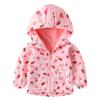 Echinodon Girls Water Resistant Jacket Kids Fleece Lined Raincoat Child Outdoor Skiing Hooded Windbreaker Coat Light Pink 140 view 1