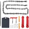 DlbvFoy 53 Inch Rope Chain Saw Manual Sharpening Limb Chain with 68 Teeth Polocket Land Pocket Cutting Trees Pocket Rope Pocket (53 Inches) view 1