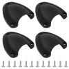 HONSNKS 4 Pieces Nylon Marine Clam Shell Vent, 2-1/2 Inch Wire Cable Vent Cover with Screws for Boat Yacht, Black view 1