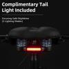 ROCKBROS Comfort Bike Seat - Universally Comfy Bicycle Seat with Tail Light Fits Stationary, Mountain, and Cruiser Bike Saddles - Easy Assembly Tools Included view 4