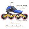Professional Carbon Fiber Inline Speed Skates Adult for Women and Mens, Outdoor Fitness Skating,Dual Hardness Wheels, 4X110 Wheels Single Row Racing Skates, Red Black (US11(EU44), Blue) view 2