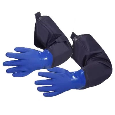 Fishing Gloves 70cm Long Lace Up Fishing Gloves, Used for Fishing/Aquatic Processing/catching Crabs, Waterproof, Anti Slip, and Wear-Resistant (Color : 2pcs)