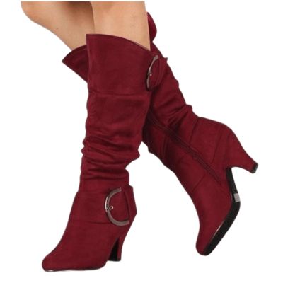 Ladmiple Bo_ots For Women Knee_High Wide_Calf Women's Knee-High Bo_ots Comfortable Cone he_el Slouch Riding Victorian Bo_ots Cowboy Cowgirl Western Dress Sh_oes