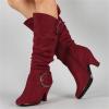 Ladmiple Bo_ots For Women Knee_High Wide_Calf Women's Knee-High Bo_ots Comfortable Cone he_el Slouch Riding Victorian Bo_ots Cowboy Cowgirl Western Dress Sh_oes view 2