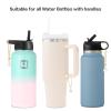 Ekarley Letter Charm Accessories For Stanley Cup,Gold Initial Chain Water Bottle Name Id Charms for Tumbler,Yeti, Simple Modern Cups Handle (D) view 2