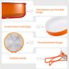 Lixada Non-Stick Frying Pan with Folding Handle Ceramic Coating Camping Skillet for Outdoor Camping Picnic view 2