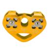 Refeng 25KN Rock Climbing Technical Pulley Tandem Two Speed Pulley for Rock Climbing Save Lift (Blue)(Gold) view 1