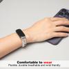 Wongeto Compatible with Fitbit Luxe Bands,Fashion Handmade Elastic Stretch Pearl Bracelet Women Replacement Strap for Fitbit Luxe accssorises (Grass Flower Agate) view 3