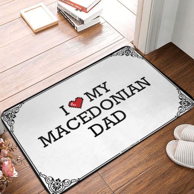 Abipuir Door Mat Rug I Love My Macedonian Dad Doormat Indoor Outdoor Mat Door Mats for Home Entrance (Color : Colour, Size : 40X60CM)