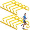 Wettarn 10 Pcs Speed Agility Training Hurdles Detachable Durable Hurdle Agility Plyometric and All Purpose Speed Training Equipment for Athletes Soccer Basketball(6 Inch,Yellow) view 1