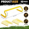 Wettarn 10 Pcs Speed Agility Training Hurdles Detachable Durable Hurdle Agility Plyometric and All Purpose Speed Training Equipment for Athletes Soccer Basketball(6 Inch,Yellow) view 2