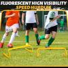 Wettarn 10 Pcs Speed Agility Training Hurdles Detachable Durable Hurdle Agility Plyometric and All Purpose Speed Training Equipment for Athletes Soccer Basketball(6 Inch,Yellow) view 4