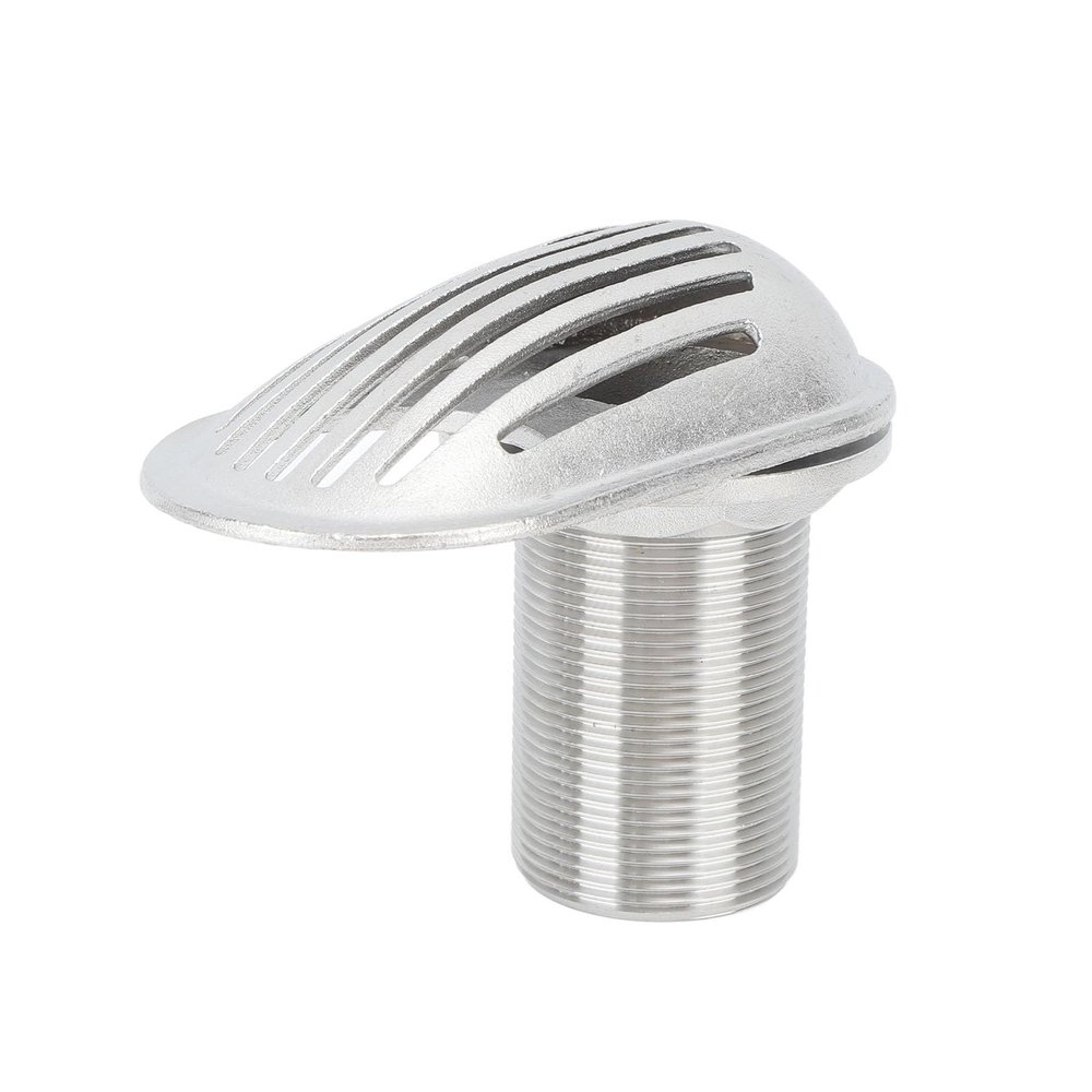 1-1/2 Marine Boat Intake Strainer, 316 Stainless Steel Embedded Thru Hull Water Pickup Filter Scoop, Thru Hull Fittings for Boats Inlet 1/2 Filter Scoop for Yacht, Marine Boat, Kayak etc