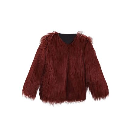 Baby Girls Faux- Coat Jacket Winter Thick Warm Outwear Kids Solid Sleeveless aistcoat Vest (Wine, 8-9 Years)