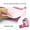 Thin Bra With Pocket Mastectomy Bras Post Surgery Bralette Lace Lingerie Middle Elderly Women Wireless Daily Brassiere Top (Color : Pink, Size : 90/40B) view 3