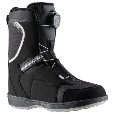 HEAD JR BOA Junior Snowboard Boots - Winter Sports Two-Size Footbed Easy-Entry Lightweight Linerless All-Mountain Youth Boots, Black, 245
