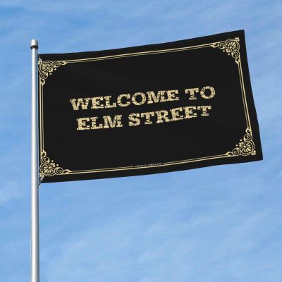 Door Decorations For Bedroom Welcome To Elm Street Flag Flags For Room Funny Flags For Room Guys Funny (Color : Colour, Size : 30X45CM)
