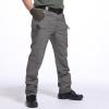 2023 Cargo Pants for Men Mens Cargo Pants Big and Tall Premium Twill Multi Pockets Cargo Pants for Men Belted Tactical Straight Sweatpants Cargo Pants Mens Sweatpants Gray 4X view 2