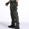 2023 Cargo Pants for Men Mens Cargo Pants Big and Tall Premium Twill Multi Pockets Cargo Pants for Men Belted Tactical Straight Sweatpants Baggy Sweatpants for Men Mens Cargo Pants Green 4X view 3