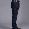 2023 Cargo Pants for Men Mens Pants Big and Tall Multi Pockets Buckle Zipper Cargo Pant Causal Loose Solid Sports Trousers Trendy Clothes Sweatpants for Men Men's Polo Shirts Navy 4X view 4