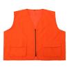 moroinriz Men's Orange Hunting Vest - Quiet Shell Fabric and Waterproof Lining- Zipper - Two Front Pockets (Available in L and XL) view 1