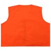 moroinriz Men's Orange Hunting Vest - Quiet Shell Fabric and Waterproof Lining- Zipper - Two Front Pockets (Available in L and XL) view 3