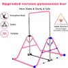 FCOUMY Gymnastics Horizontal Bar, Junior Training Kip Bar Gymnastics Equipment for Home, Adjustable Telescopic Height Folding Horizontal Bar with Gymnastic Rings for 3-12 Years Old Kids view 2