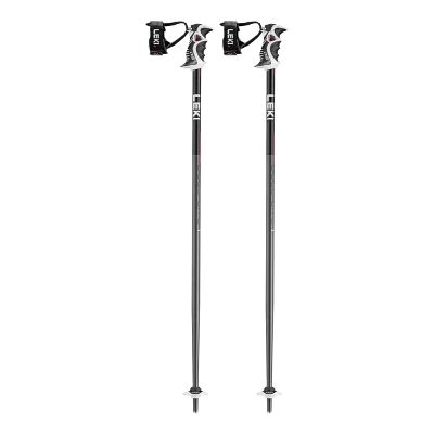 LEKI Bold Lite S Lightweight Aluminum Ski Poles for Alpine Skiing - Dark Anthracite-Black-Bright Red - 120 cm