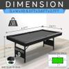 SereneLife 6-Ft Folding Pool Table - Portable Billiard Table - Includes 2X Cue Sticks, Full Set of Balls, Chalk, Brush - Foldable Pool Table for Kids and Adults (Black) view 3