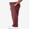 KingSize Men's Big & Tall Fleece Open-Bottom Sweatpants - 7XL, Oxblood view 4