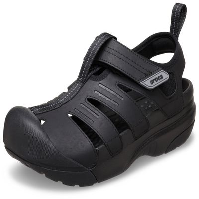 Crocs Men's Yukon Fisherman Sandal, Black, 11